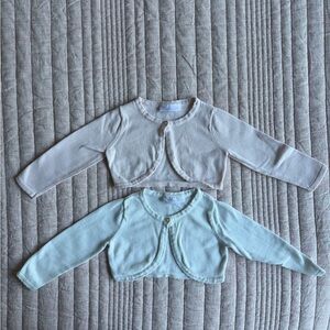 2-Piece Bonnie Baby Knit Bolero Cardigan Set - 12 Months